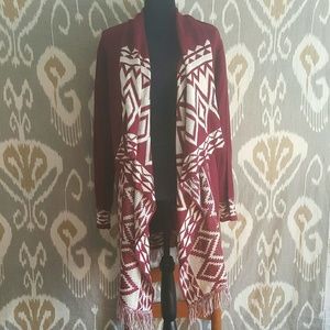 Open front drape cardigan