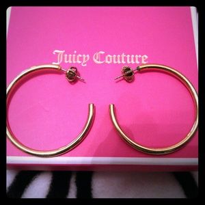 Juicy Couture Gold Medium Hoop Earrings
