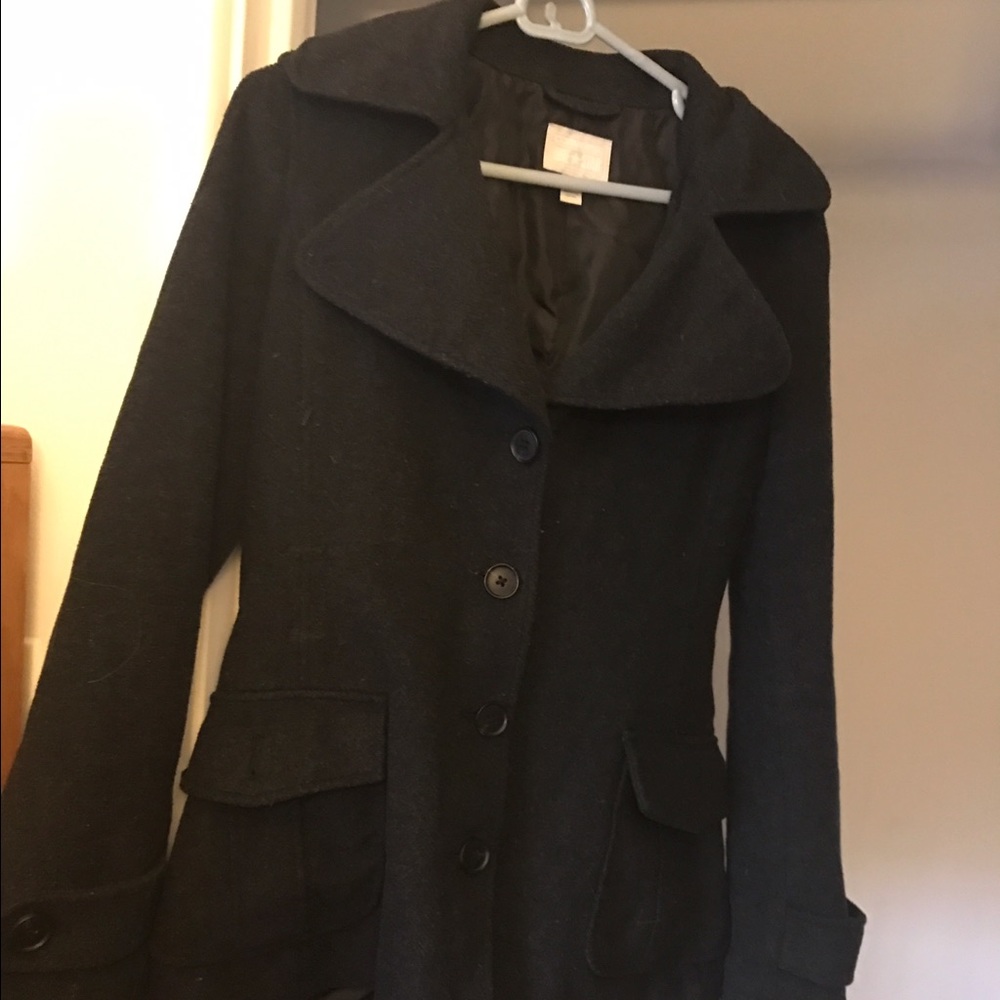 Converse black peacoat, size S