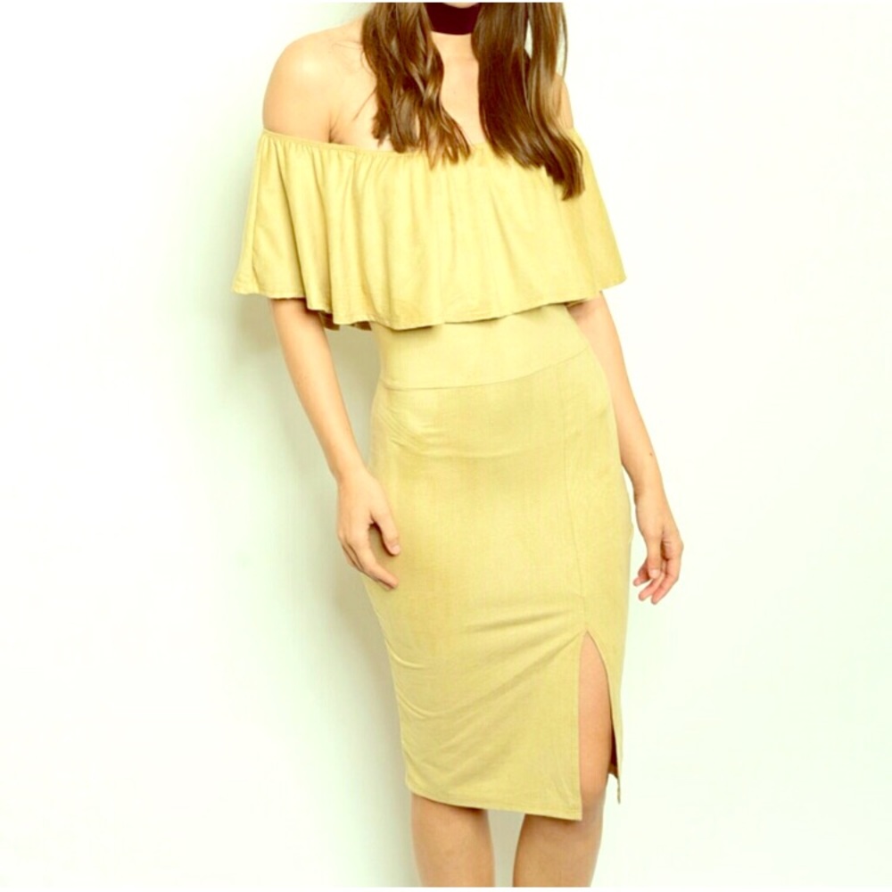 Ruffled Off the Shoulder Dress