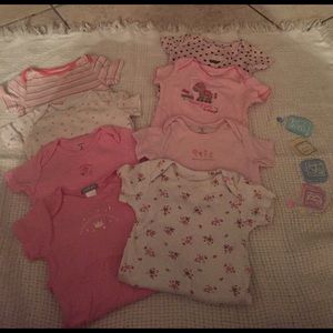 8 pretty in pink onesies