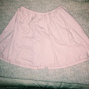 Pink suede skirt
