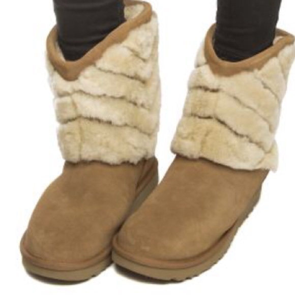 🎉BOOT BLOWOUT🎉NEW CHEVRON DETAILED UGG BOOT - Picture 2 of 7