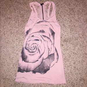 Long Slashed ROSEY Tank Top