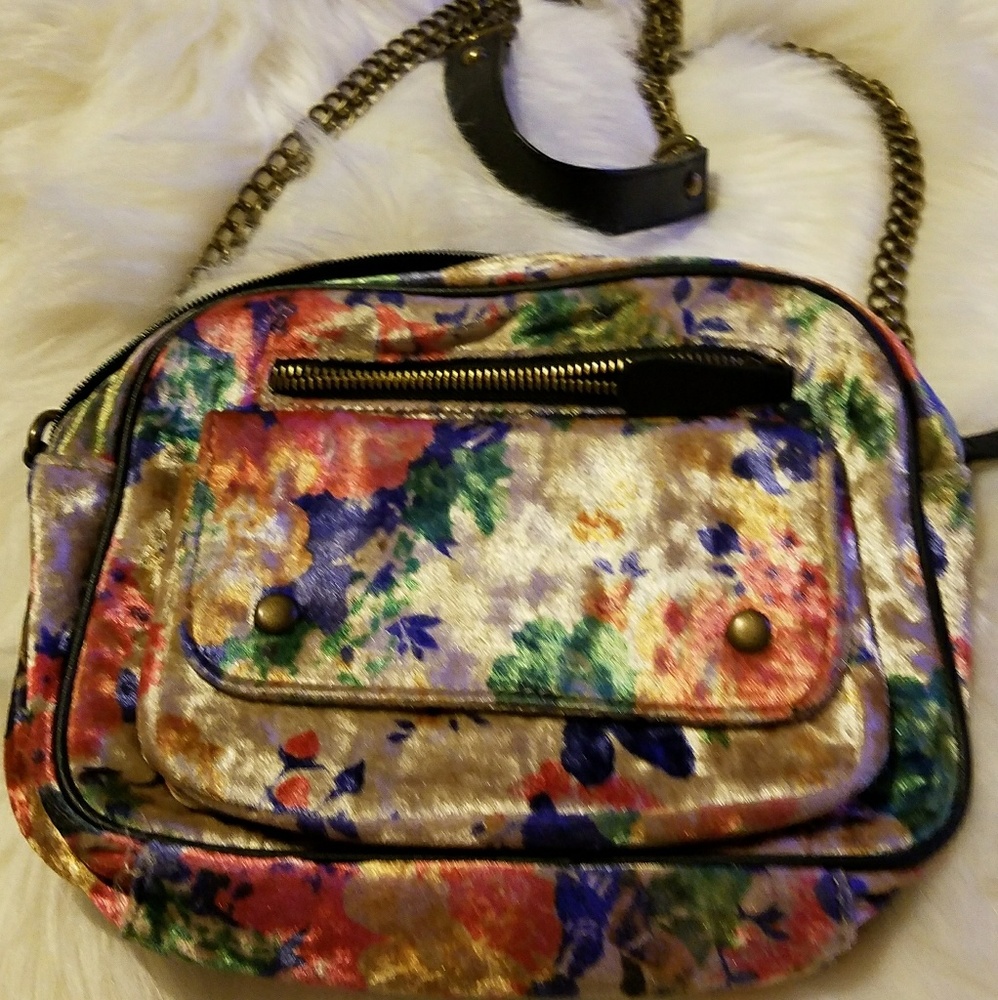 Urban outfitters velvet floral crossbody