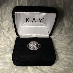 Kay jewelers sterling silver diamond ring