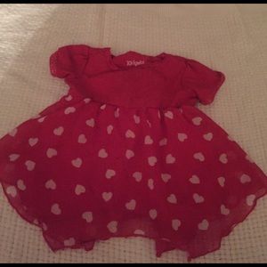 Red heart baby shirt