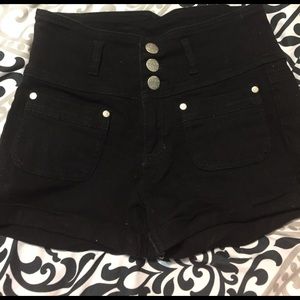 Black high waisted shorts