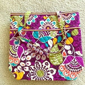 Vera Bradley Plum Crazy Tote NWT