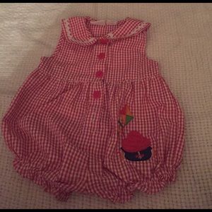 Plaid pink baby onesies