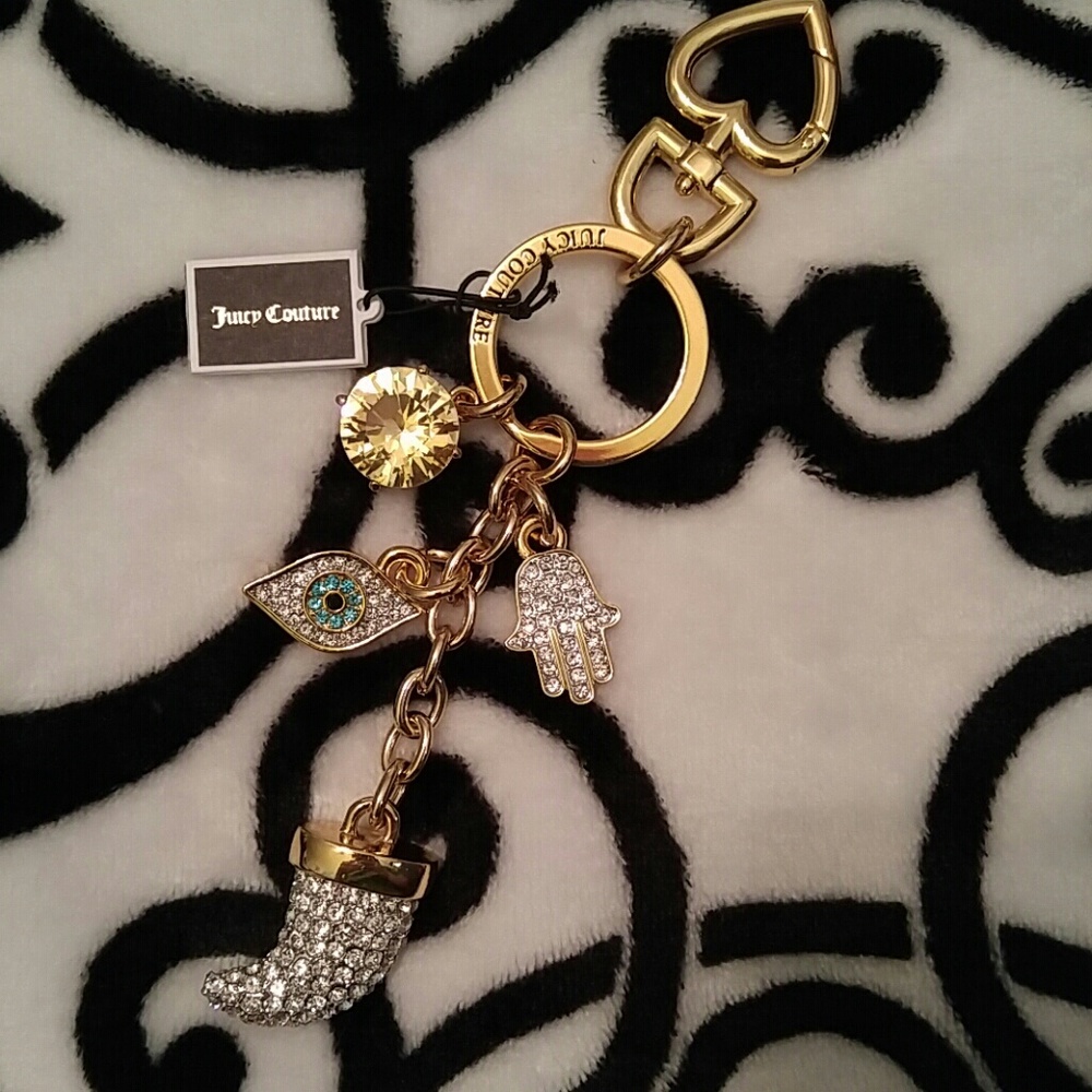 ~Reserved~Juicy Couture Pave Horn Key Fob Keychain