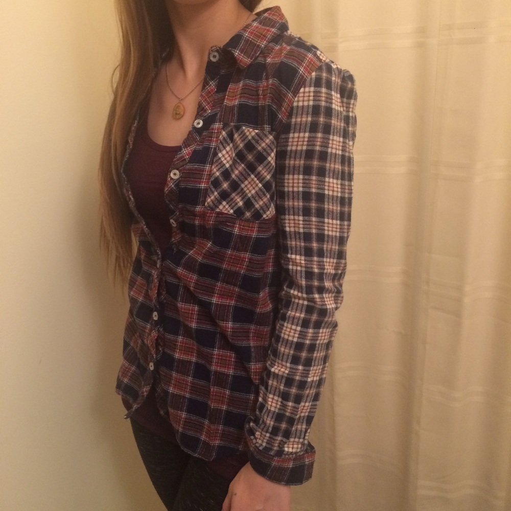 Pink Rose Flannel Button Down