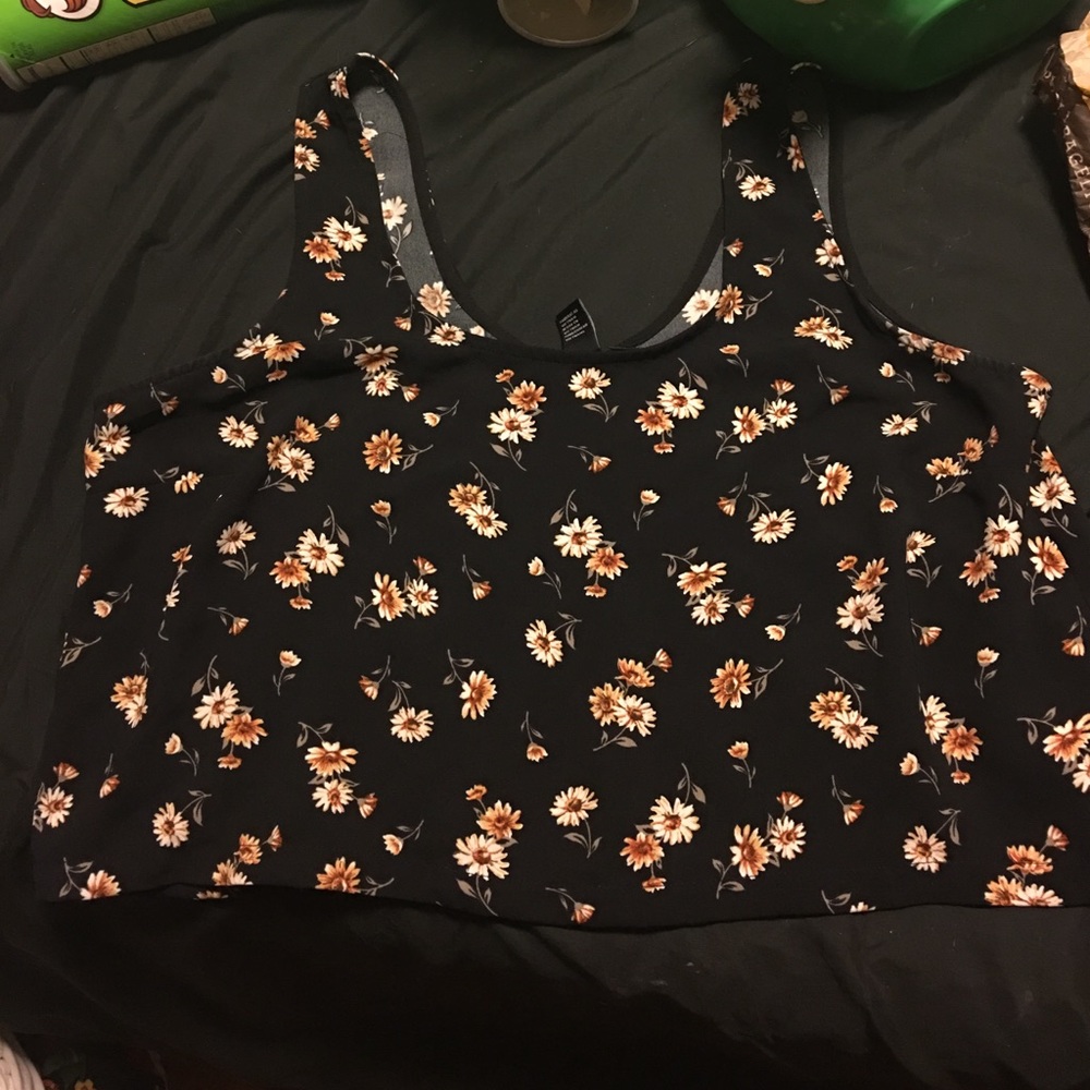 floral tank crop top