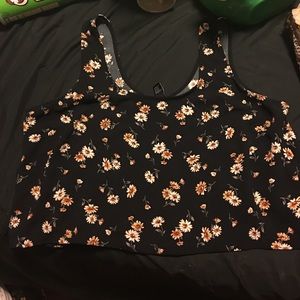 floral tank crop top