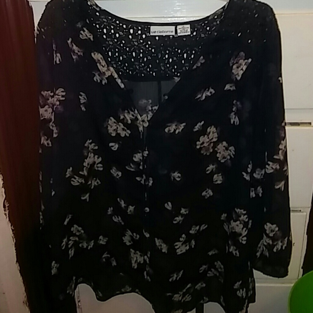 Dark navy floral shirt