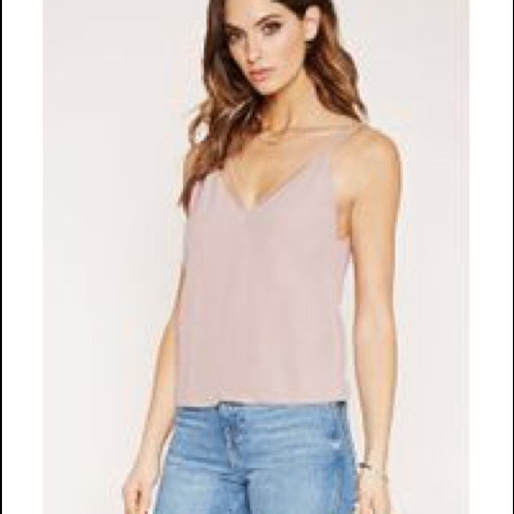 Mauve contemporary v neck tank