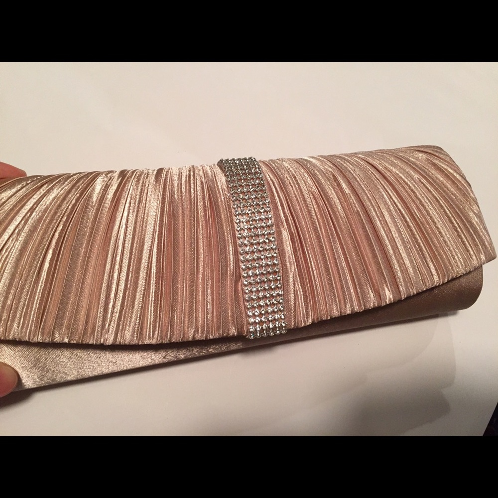 Beige evening handbag
