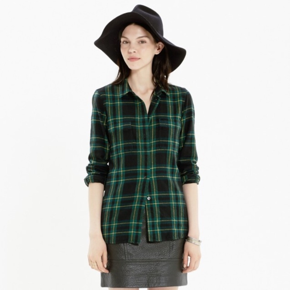 Madewell flannel boyshirt in barlow plaid