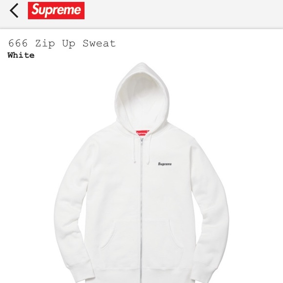 supreme 666 zip up hoodie