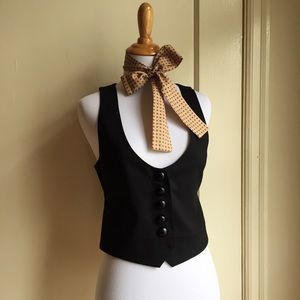 Banana Republic Black V-Neck Suit Vest