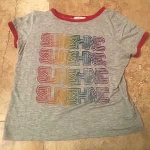 Tilly's grey with red accents kids t-shirt