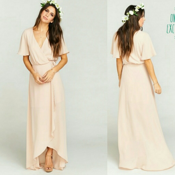 Show me your mumu Sophia wrap bridesmaid dress - Picture 1 of 5