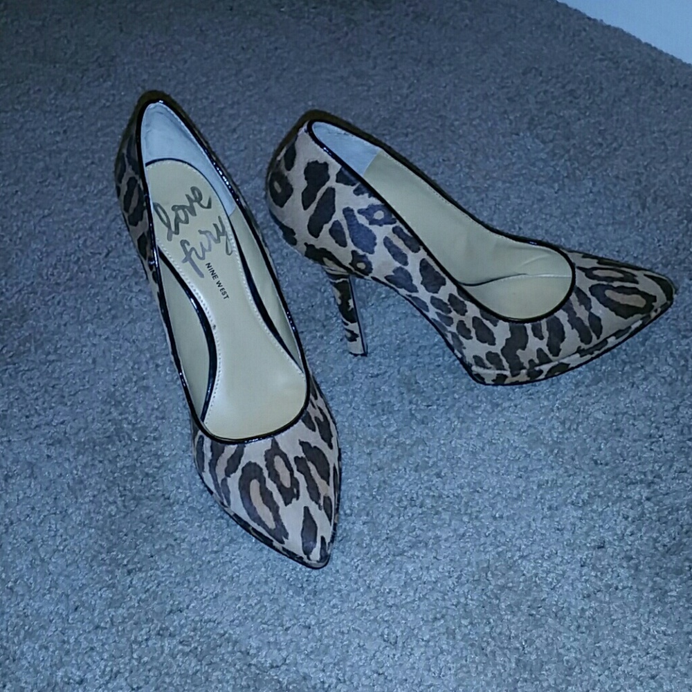Leopard print Nine West heels.