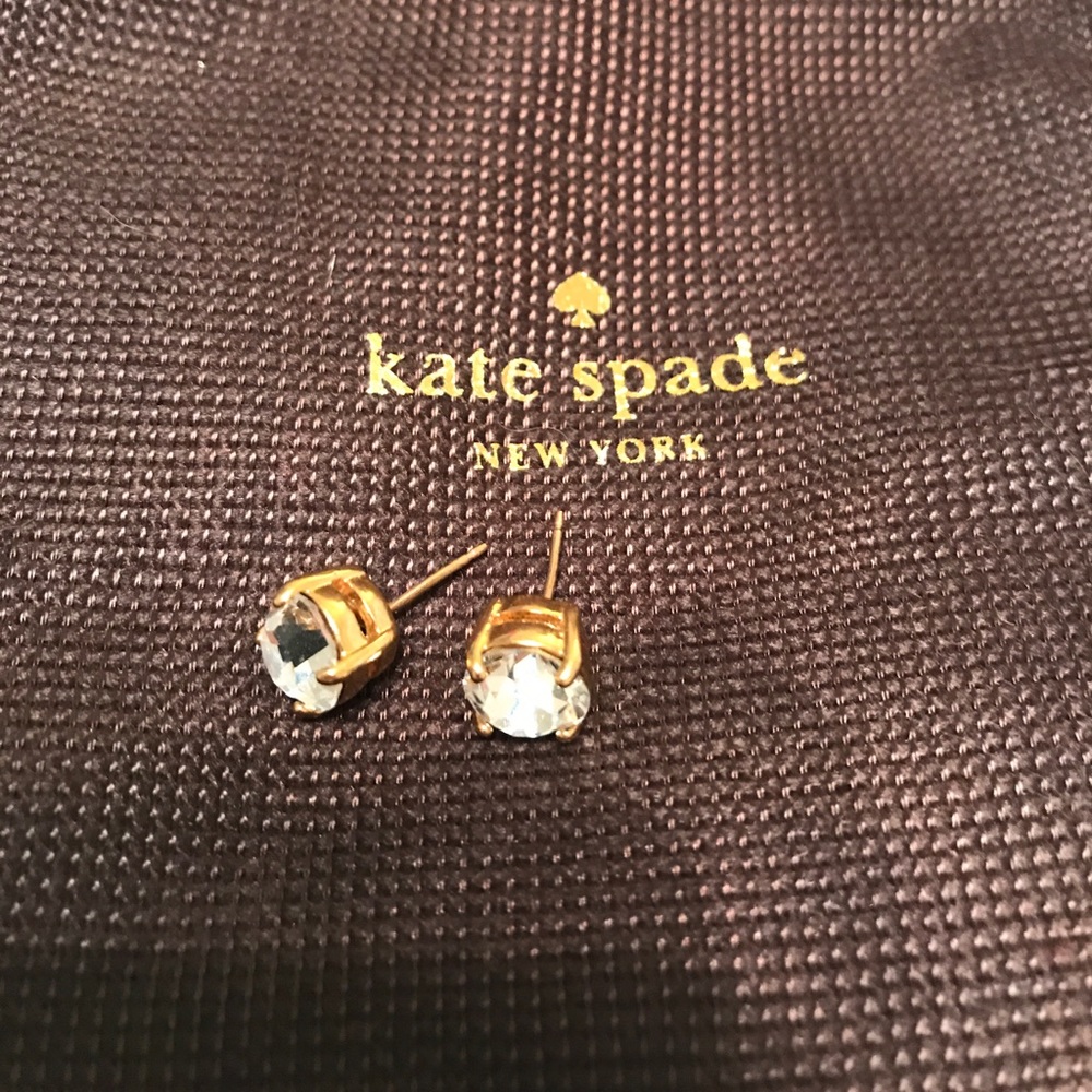 Kate Spade clear small gumdrop crystal studs