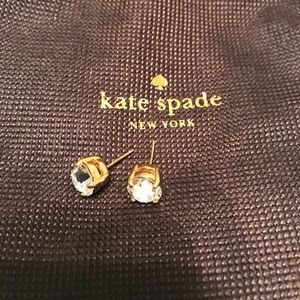Kate Spade clear small gumdrop crystal studs