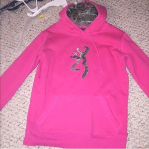 Pink and camo browning hoodie