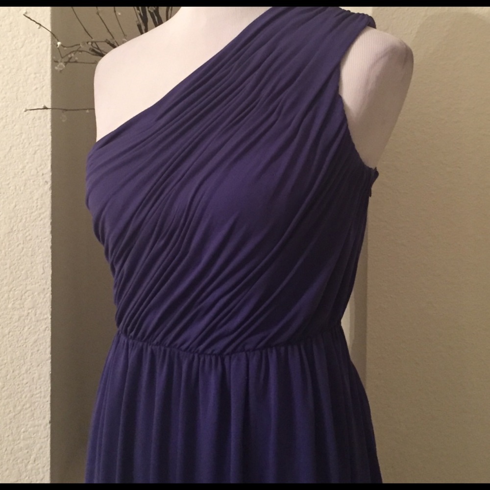 Purple One Shoulder Dress