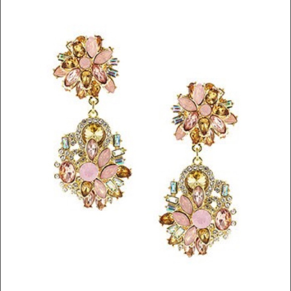 Rose and gold scarlet drop earrings