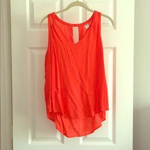 Large coral flowy blouse