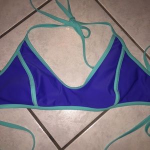 Blue bikini top