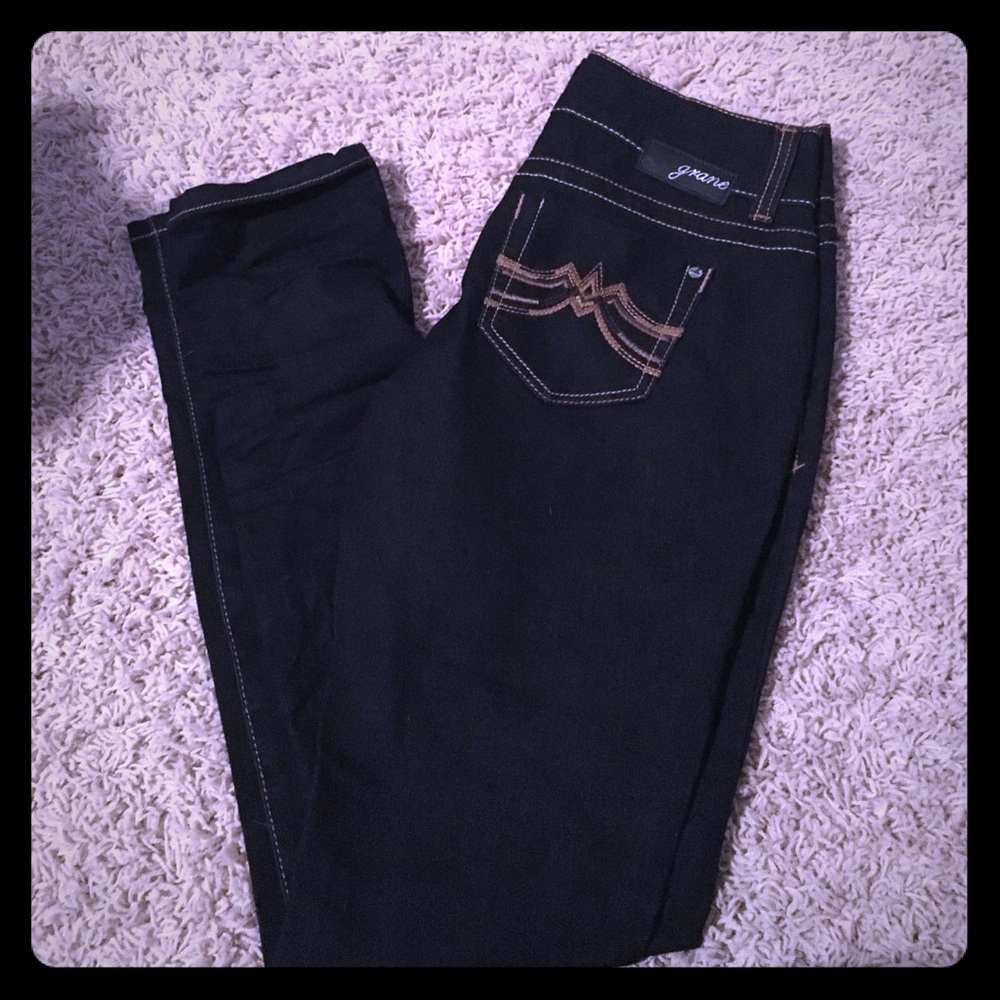 Blue skinny jeans