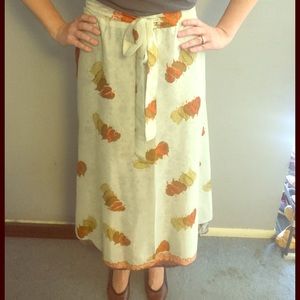 Silk/poly wrap shirt from India, size 4-12