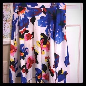 High waisted floral skirt