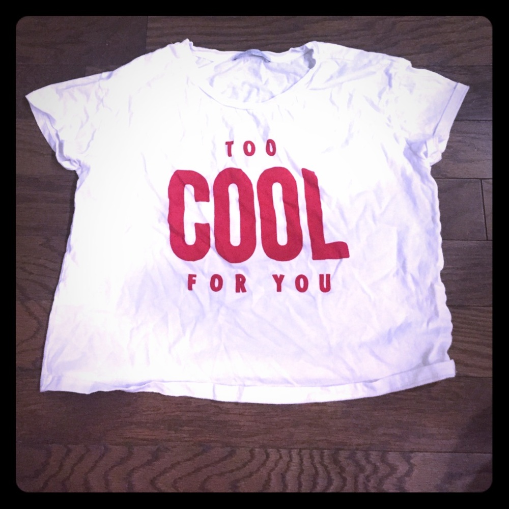 Zara pre owned cropped t shirt
