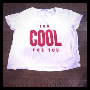 Zara pre owned cropped t shirt