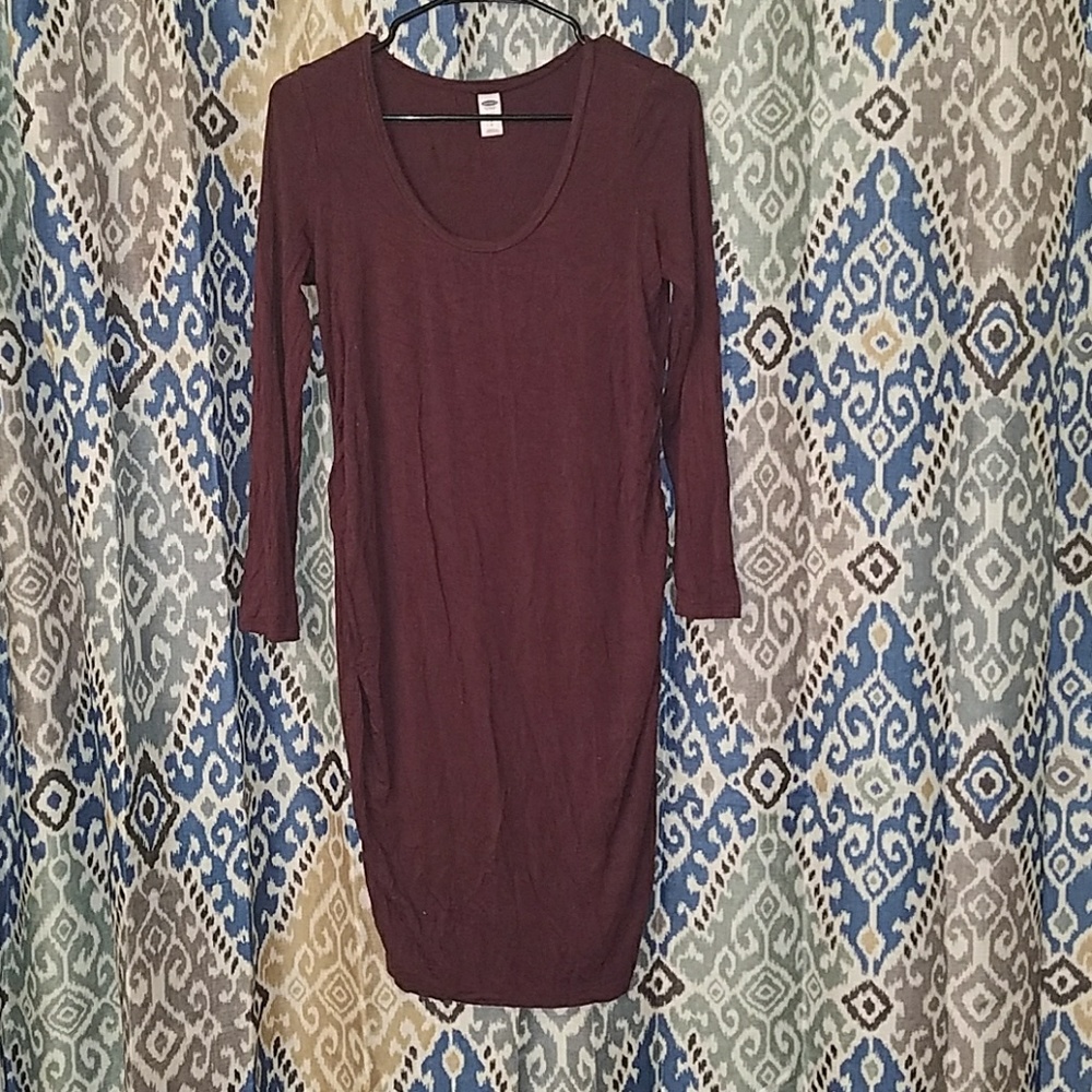 Dark purple maternity dress
