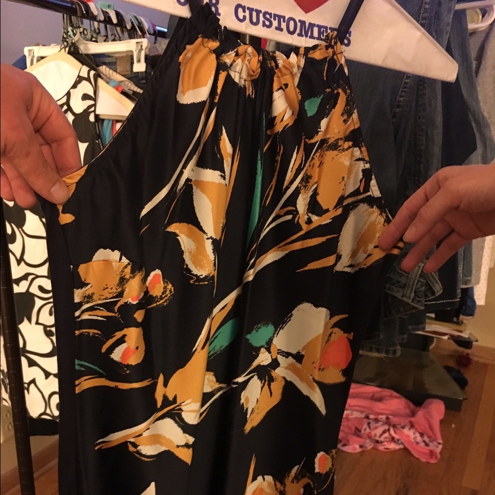 The Limited. black floral dress