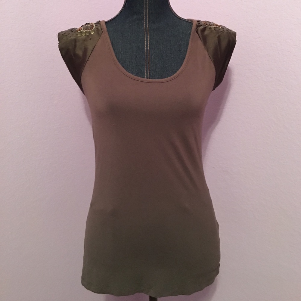 Forever 21 Shirt with Sequence Shoulders