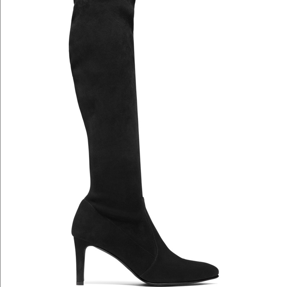 Stuart Weitzman Black Suede Tall Boot