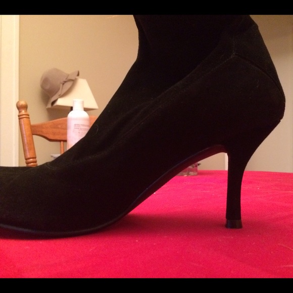 Stuart Weitzman Black Suede Tall Boot - Picture 3 of 6