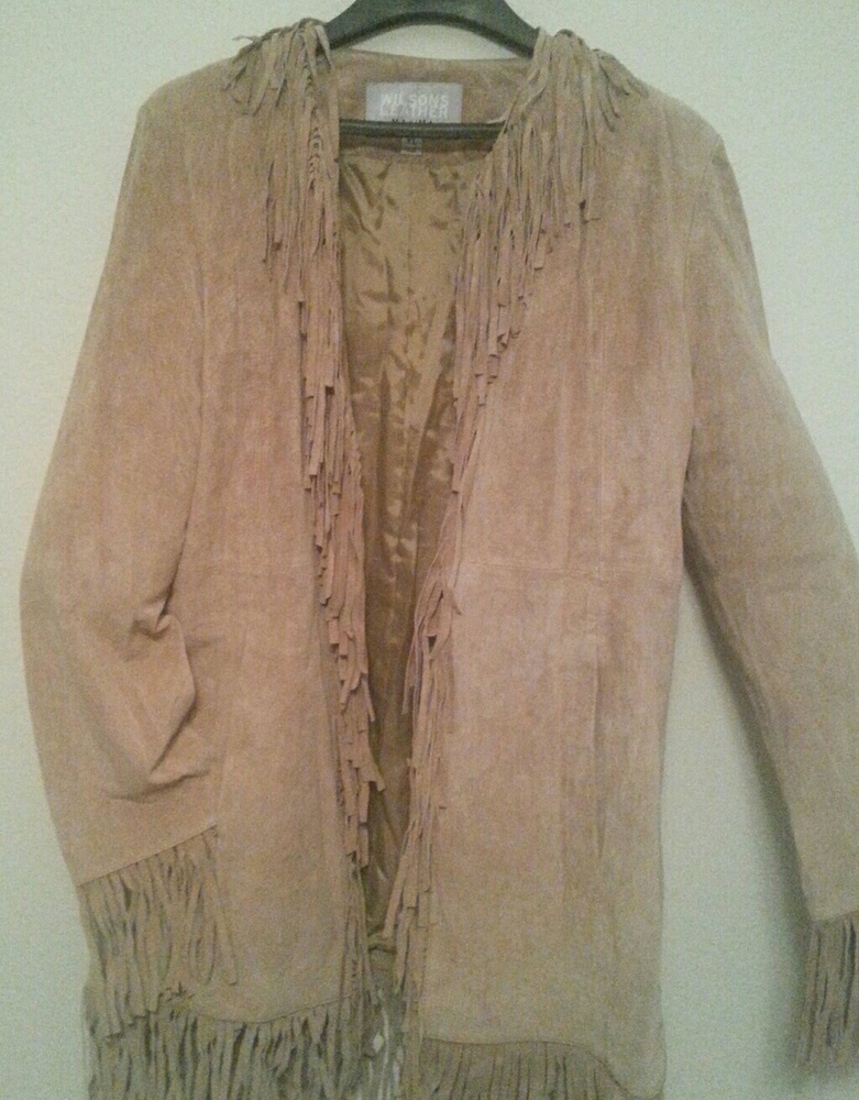 Wilson  Women Leather Fring  Jacket  XL