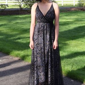 Ecote Prom Dress With Paisley Starry Print