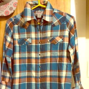 Wrangler Plaid Long Sleeve Shirt