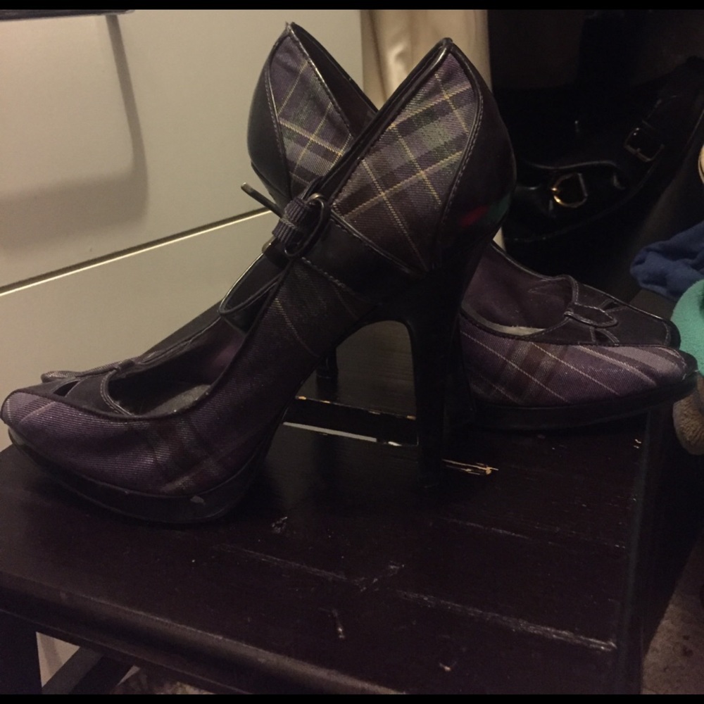 Plaid heels. Great for the office.
