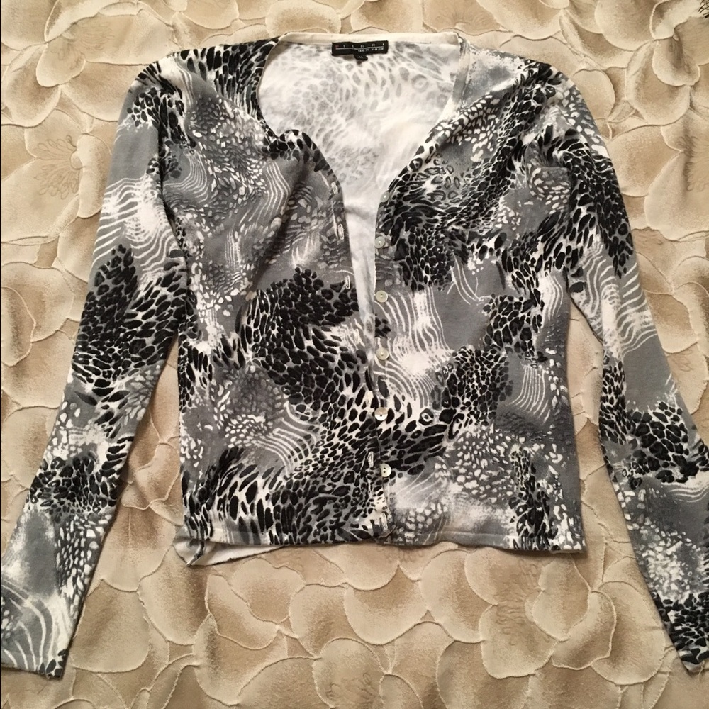 Printed cardigan