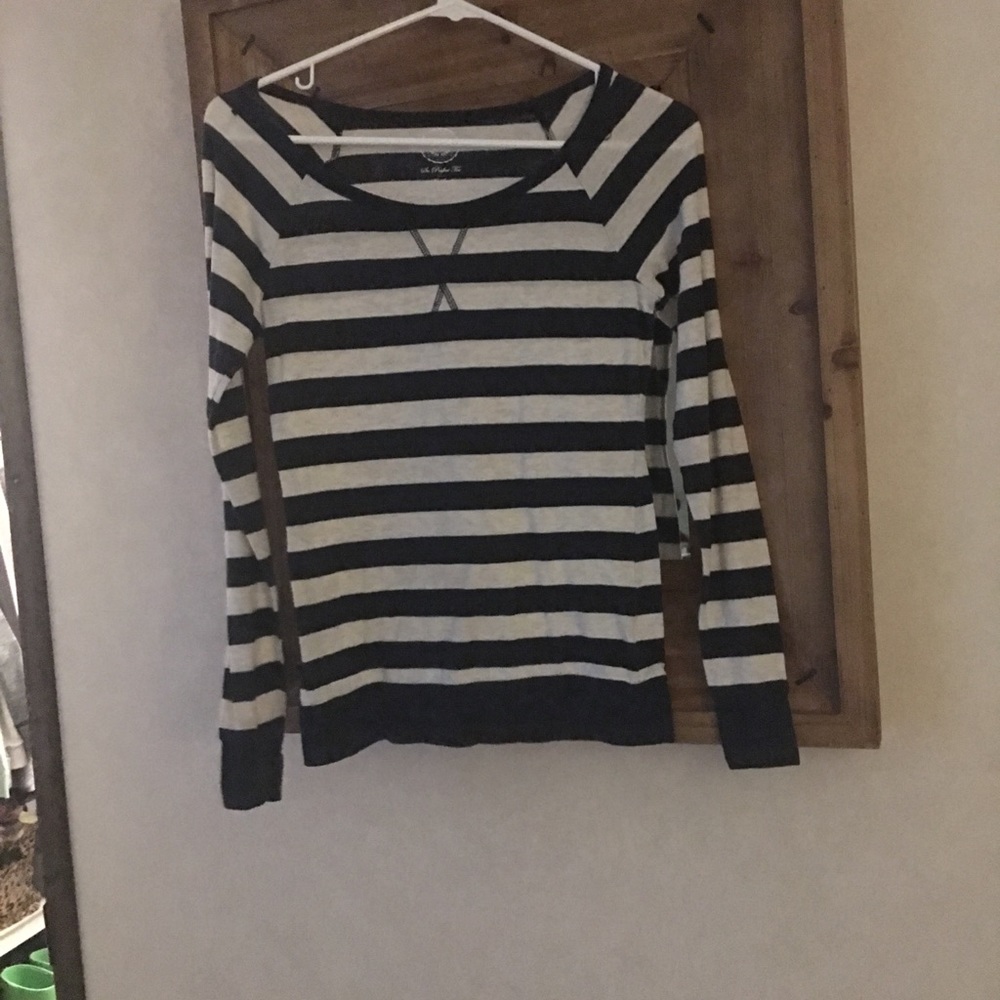 SO striped long sleeve shirt